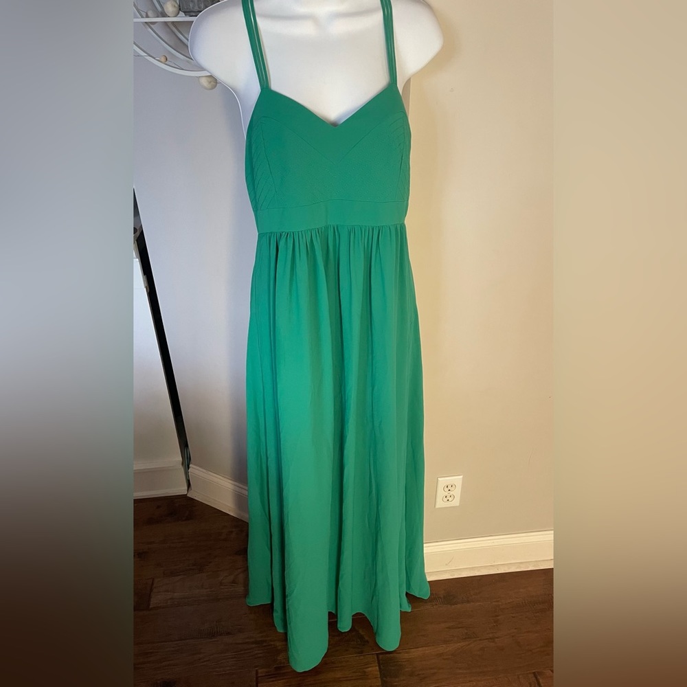 Belle Badgley Mischka Green Maxi Dress